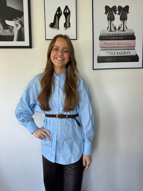 Blouse Noor lichtblauw