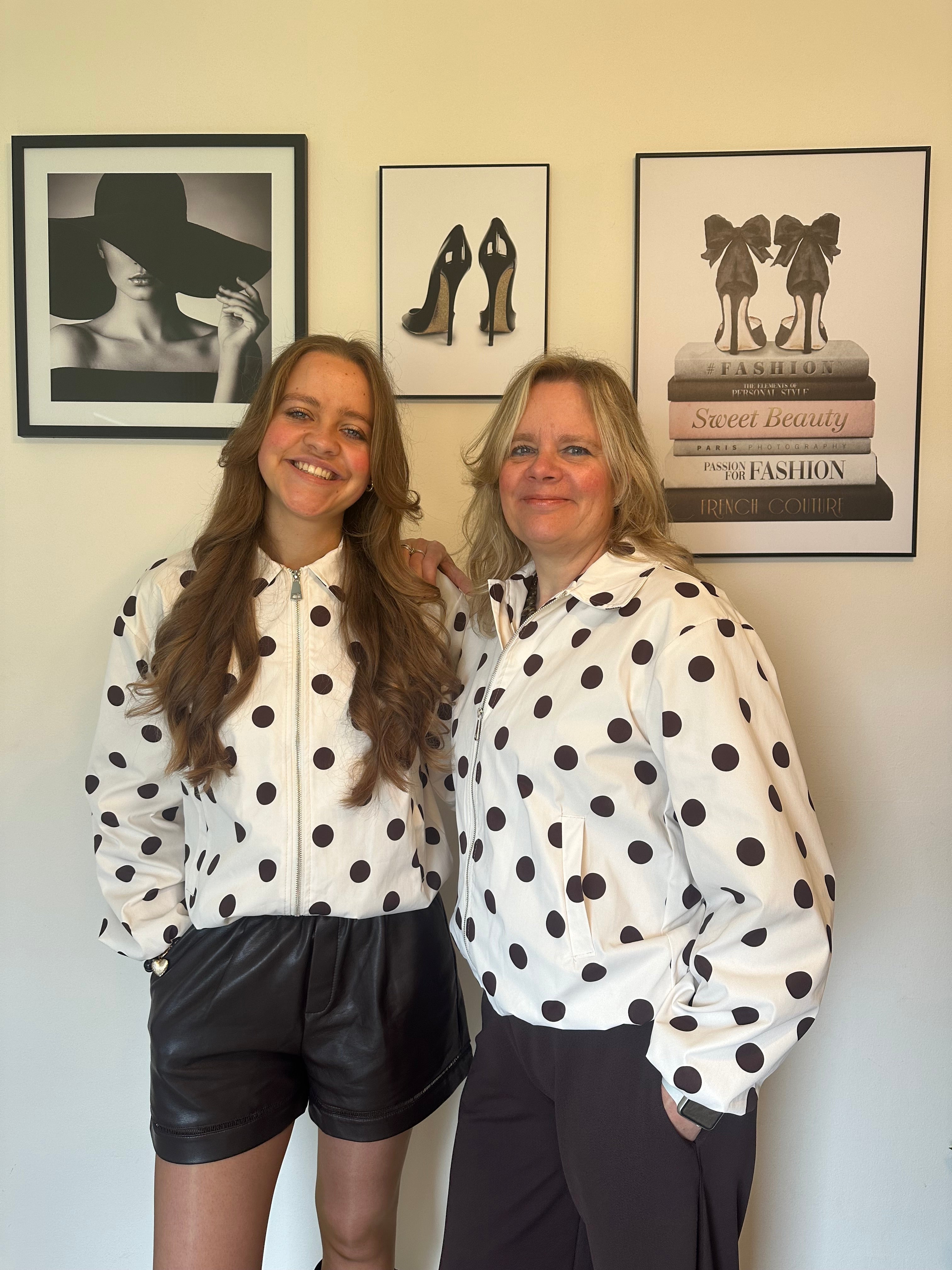 Polkadot jacket Noa ecru