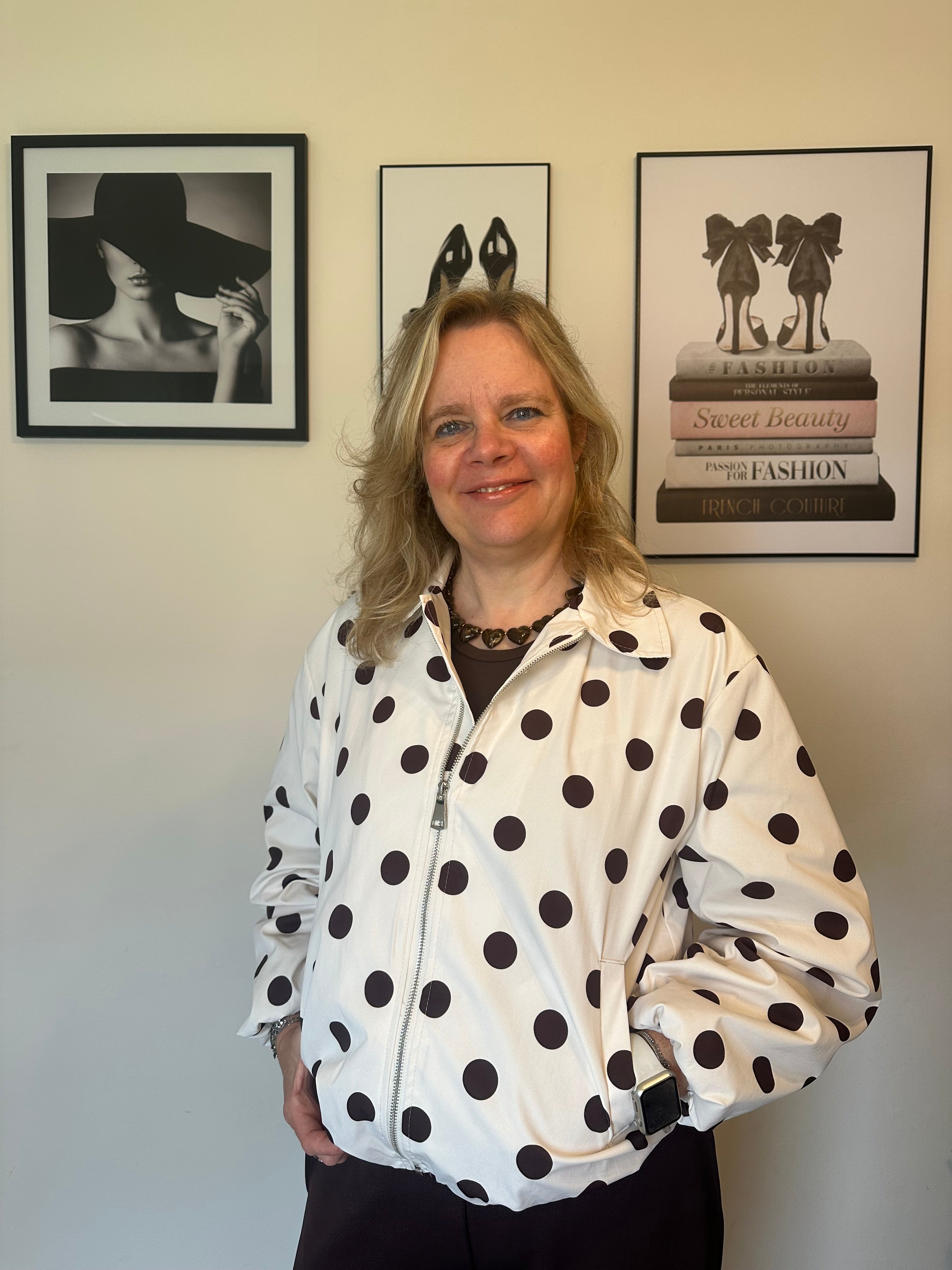 Polkadot jacket Noa ecru