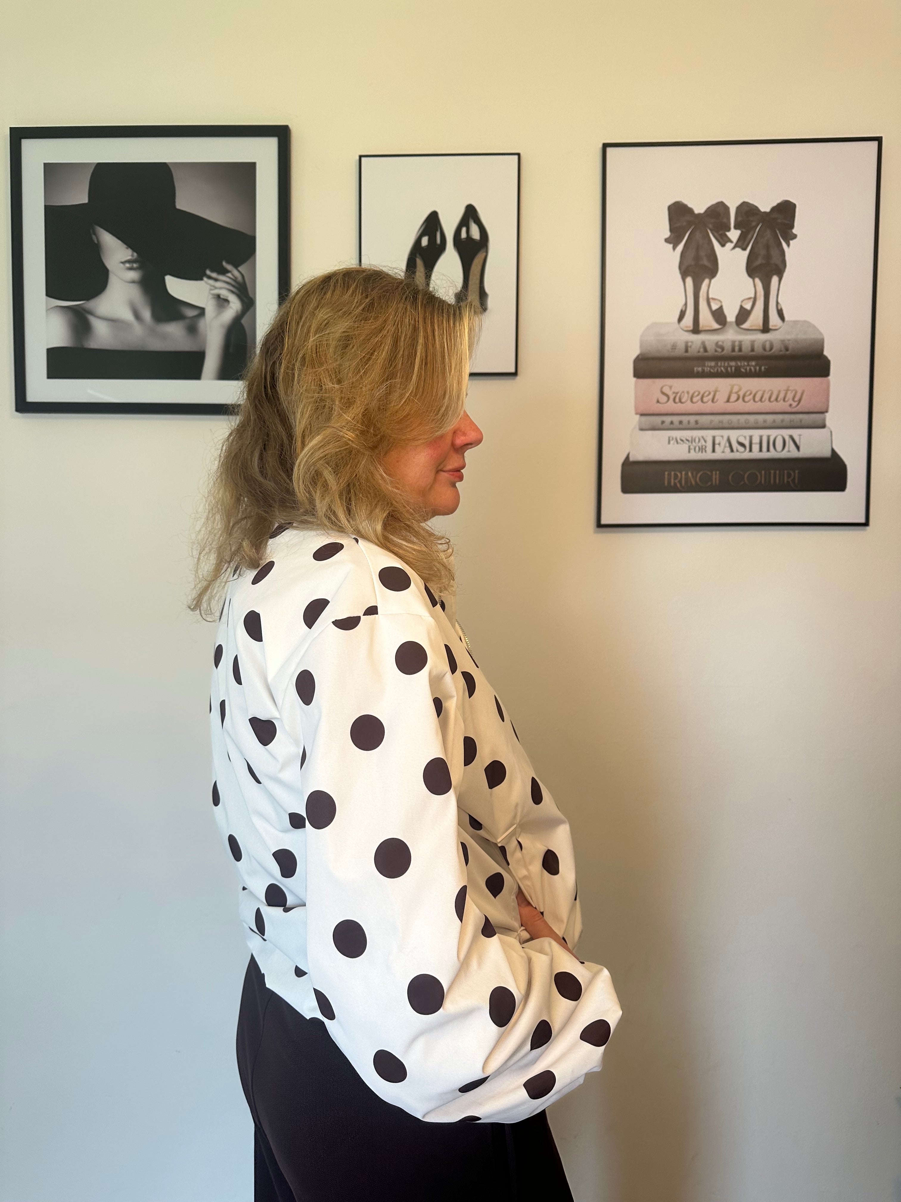 Polkadot jacket Noa ecru