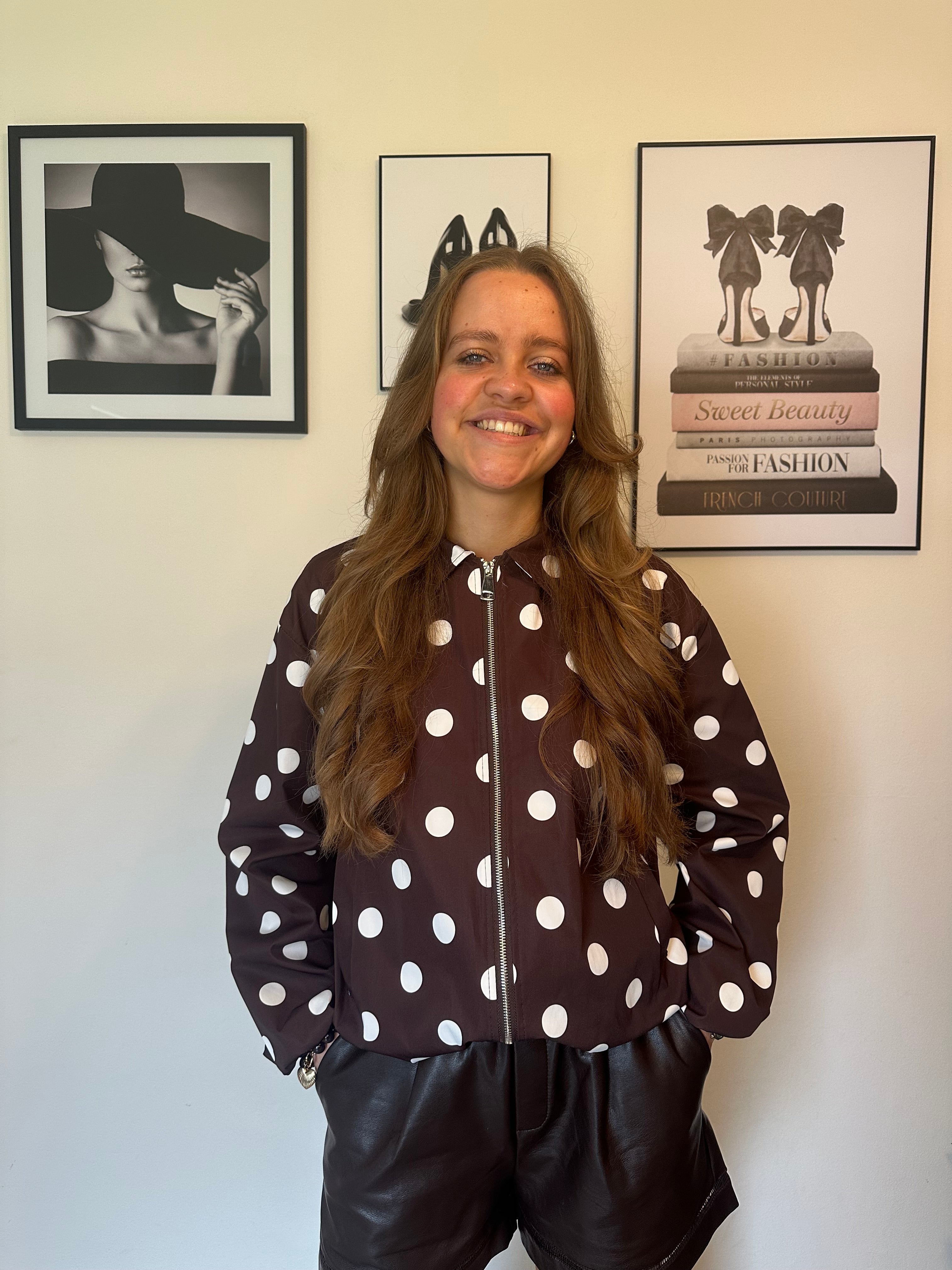 Polkadot jacket Noa bruin