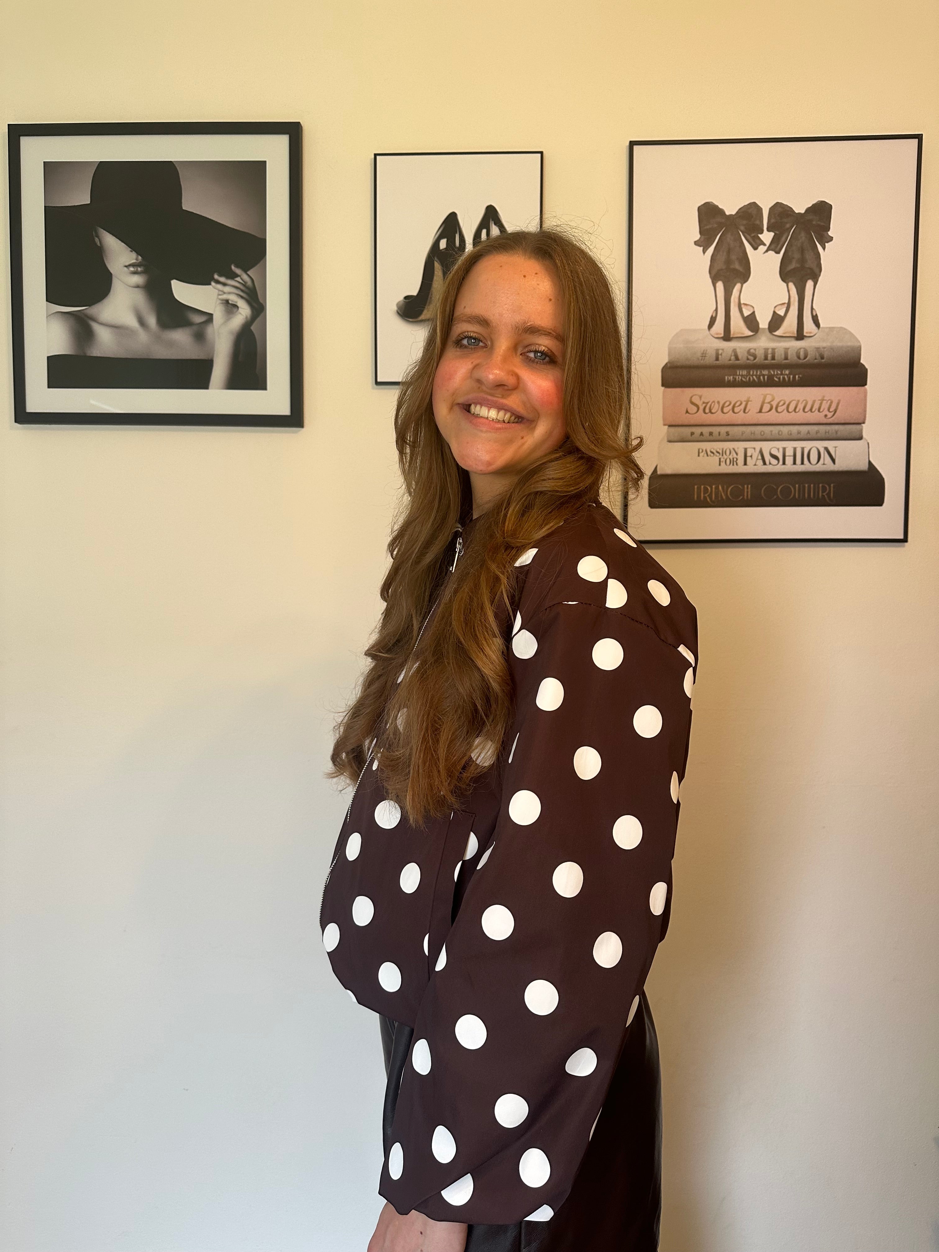 Polkadot jacket Noa bruin