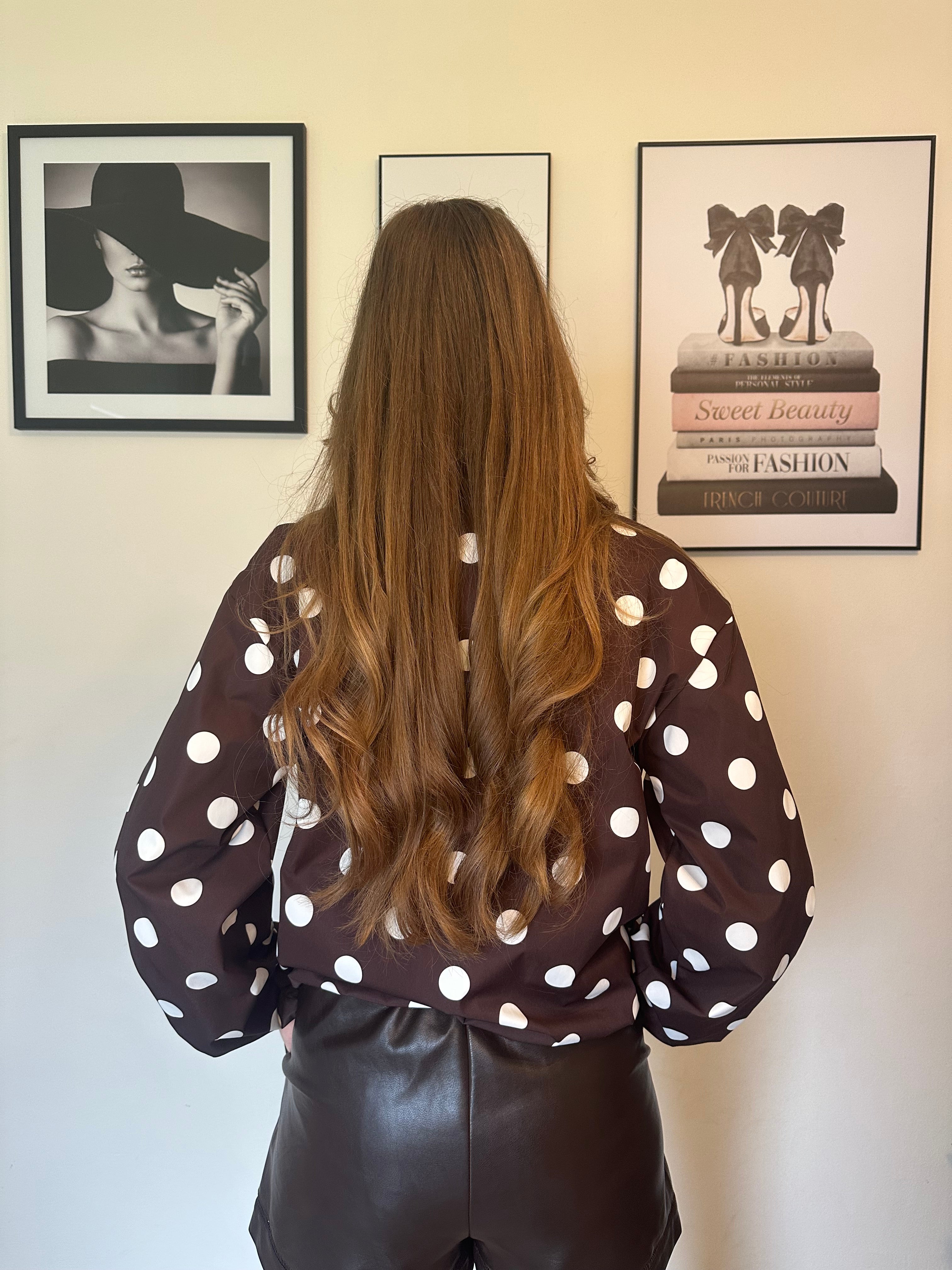 Polkadot jacket Noa bruin