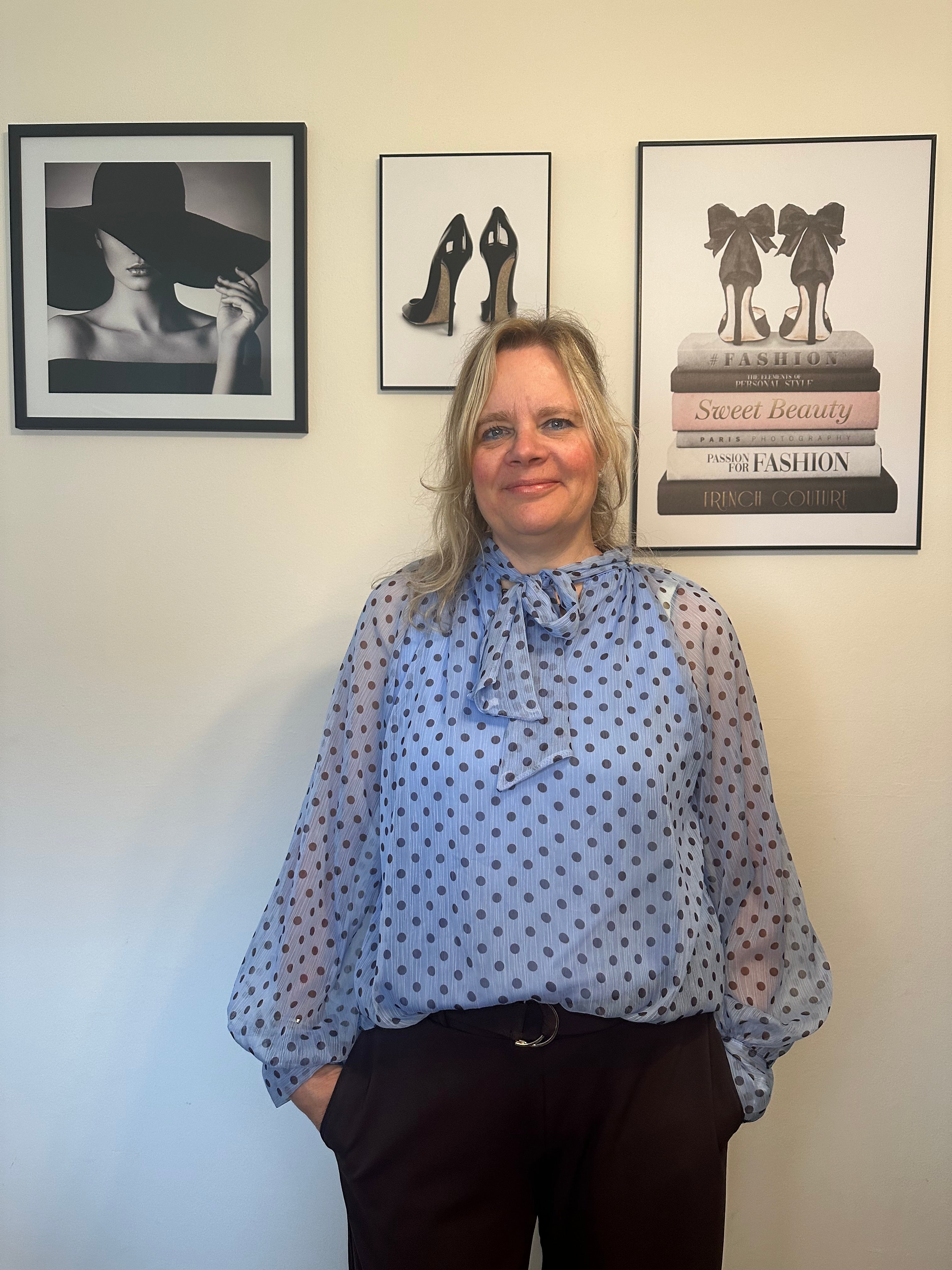 Polkadot blouse Isa blauw