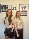 Polkadot blouse Eva champagne