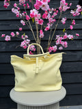 Teatro Leren Schoudertas Helia Butter Yellow