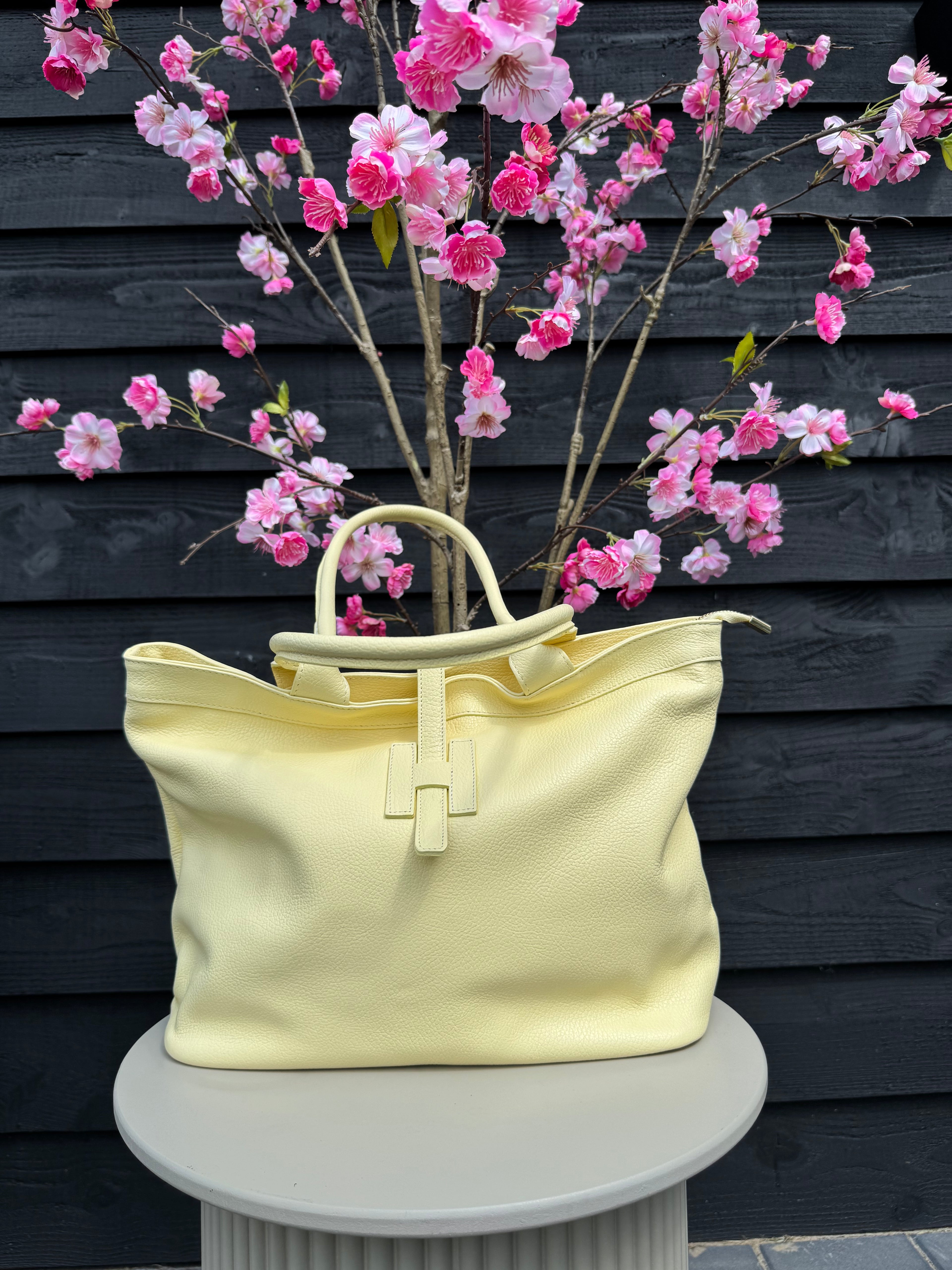 Teatro Leren Schoudertas Helia Butter Yellow