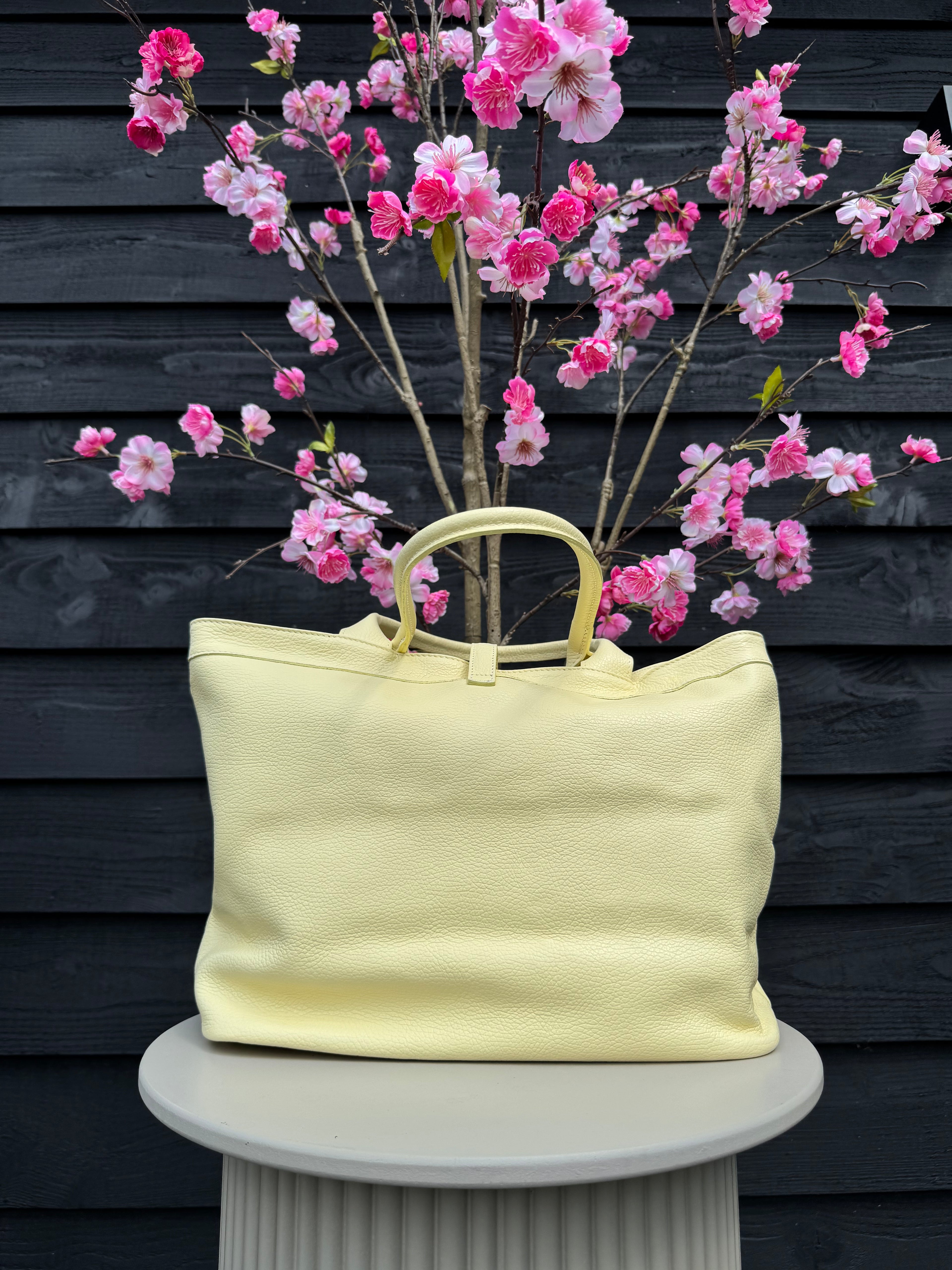 Teatro Leren Schoudertas Helia Butter Yellow