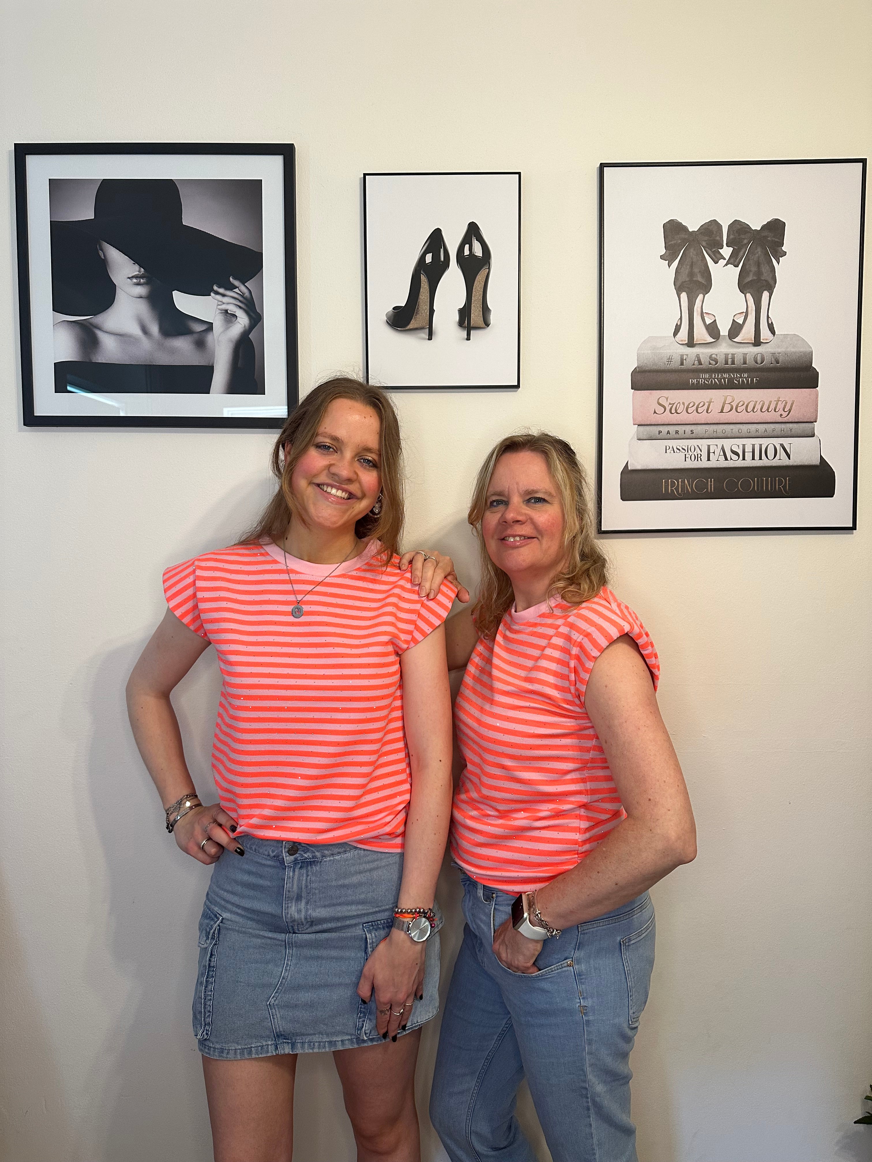 Streep top Julia roze