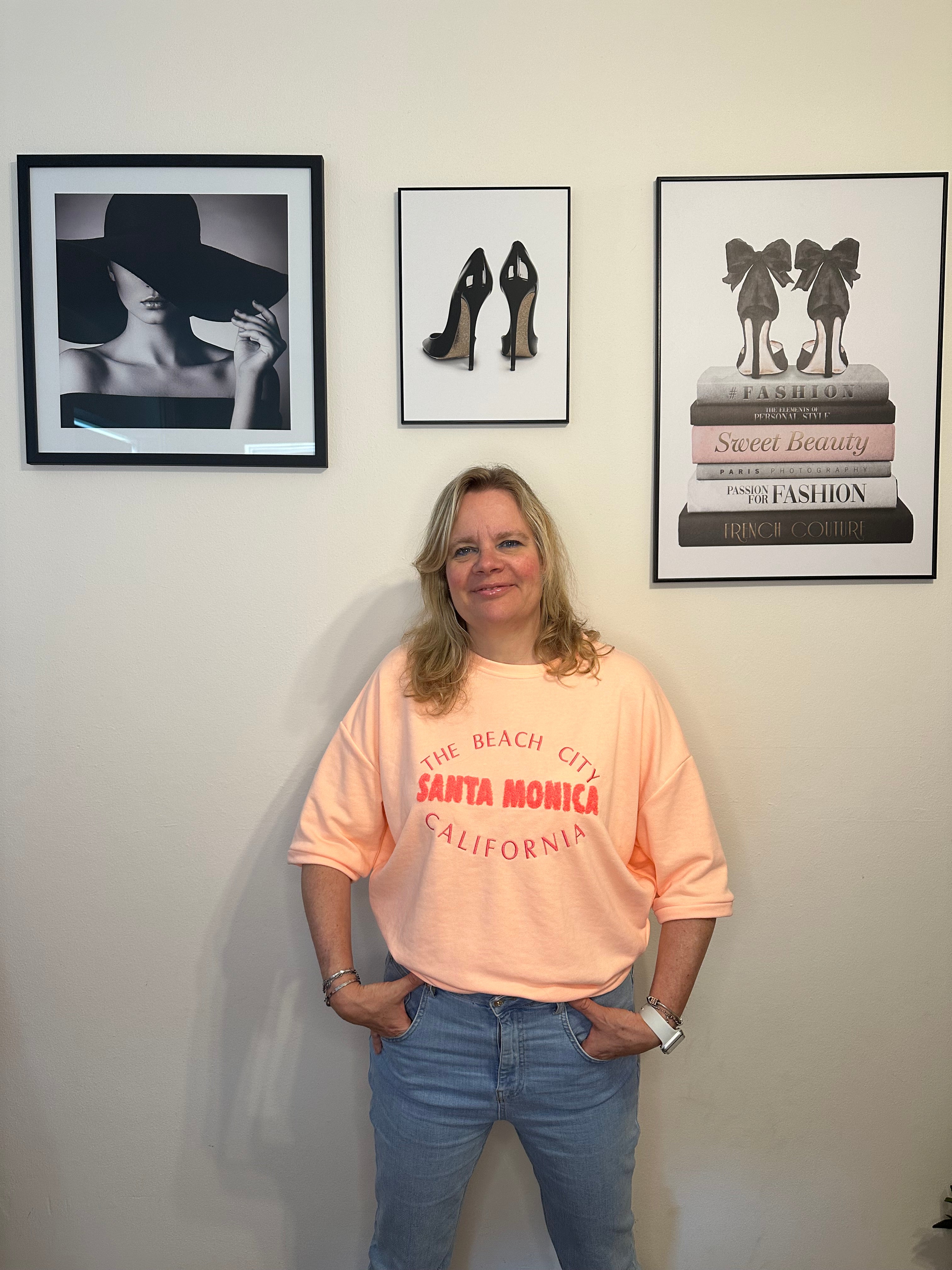 Sweatshirt Fleur perzik