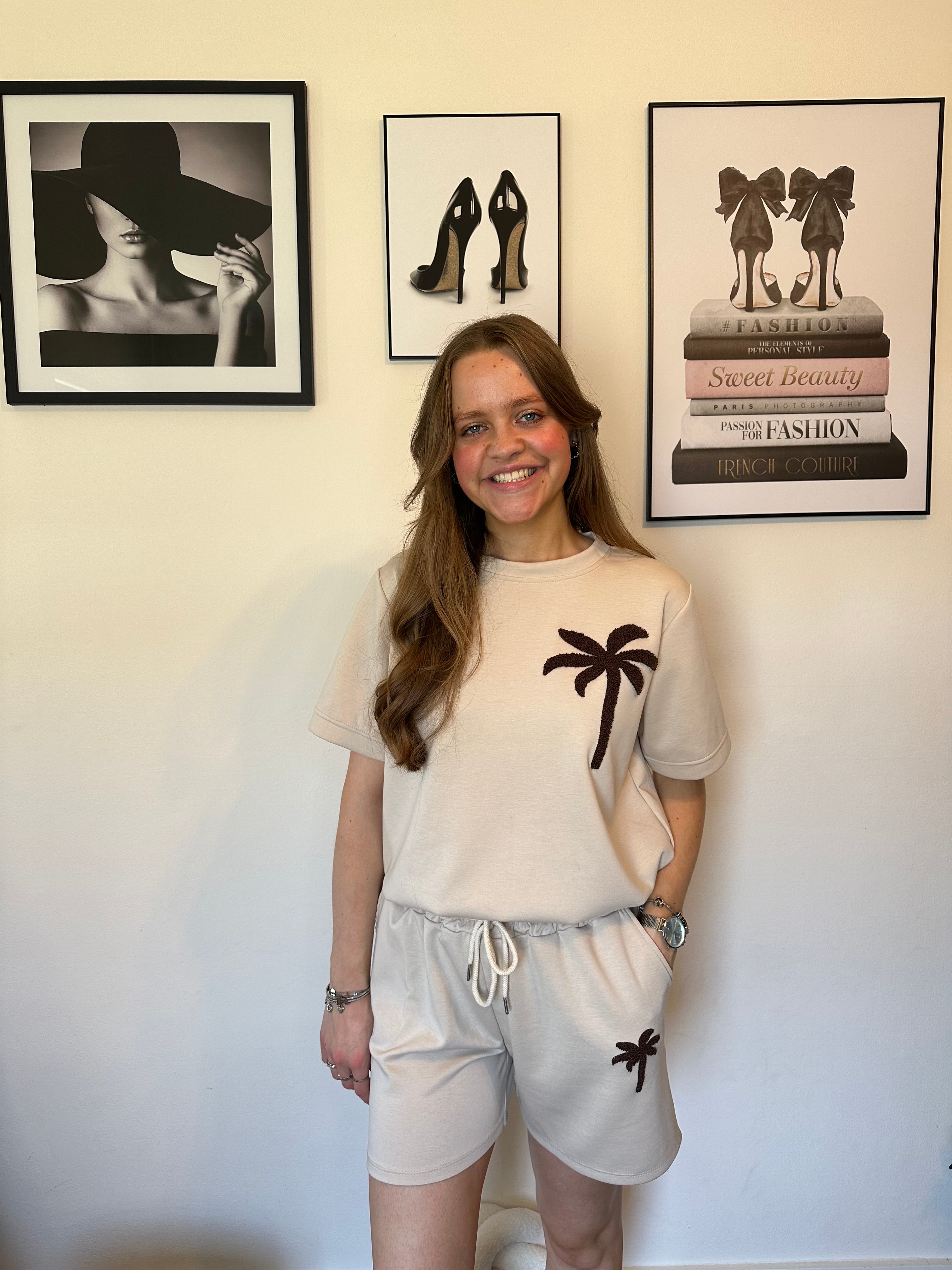 Two piece set palm Mila beige