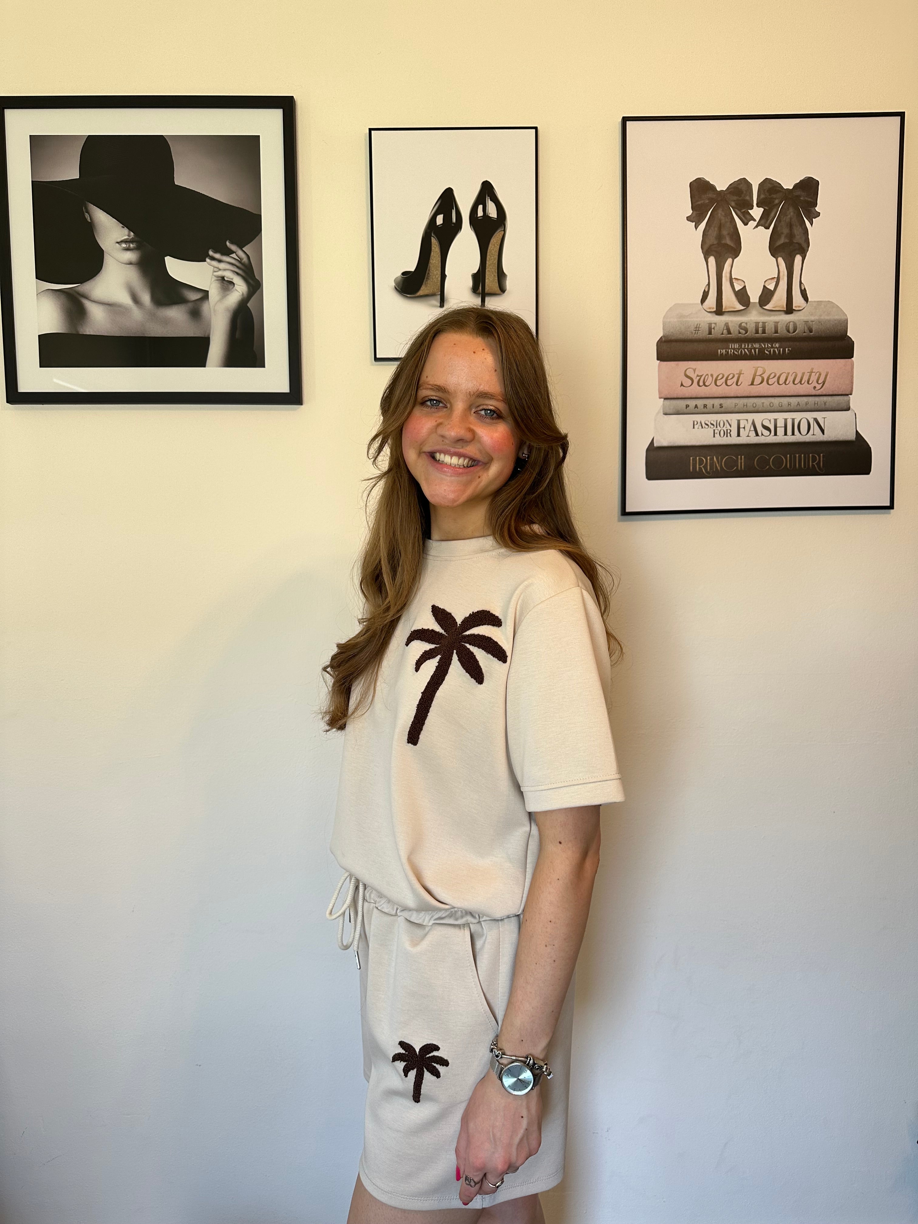 Two piece set palm Mila beige